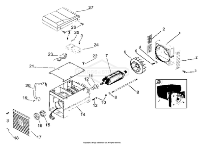 Part Location Diagram of 102979GS Briggs and Stratton Alternator sincro ek7.0 avr no outlets